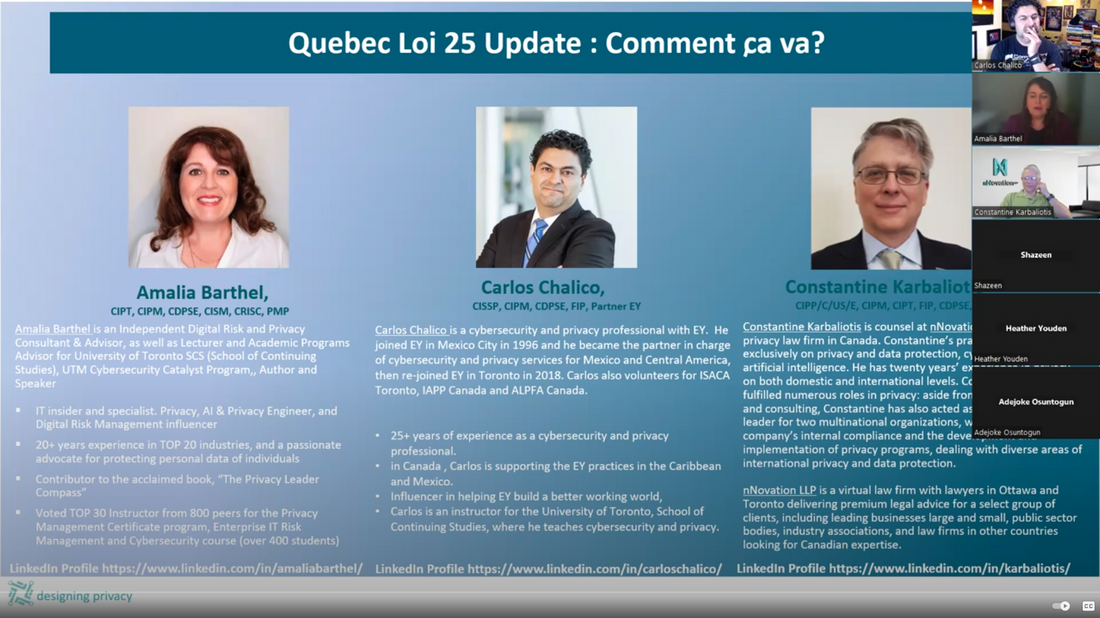 Update on Quebec Loi 25 implementation